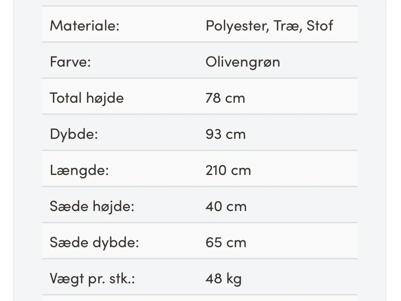 Billede 4 - 3 personers sofa i Olivengrøn