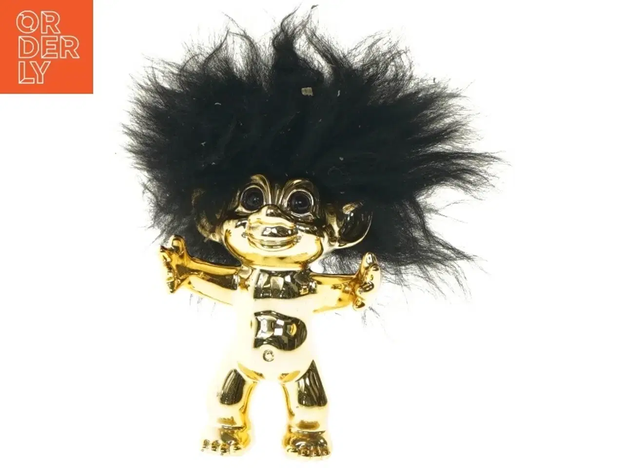 Billede 1 - Guldfarvet troldfigur (str. 17x12 cm)