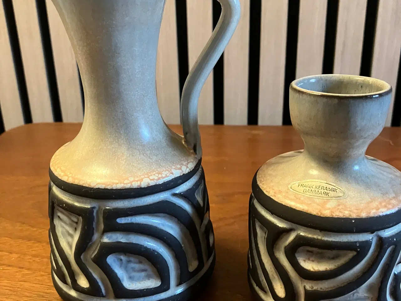 Billede 2 - 2 Frank keramik vaser fra 1960'erne i god stand