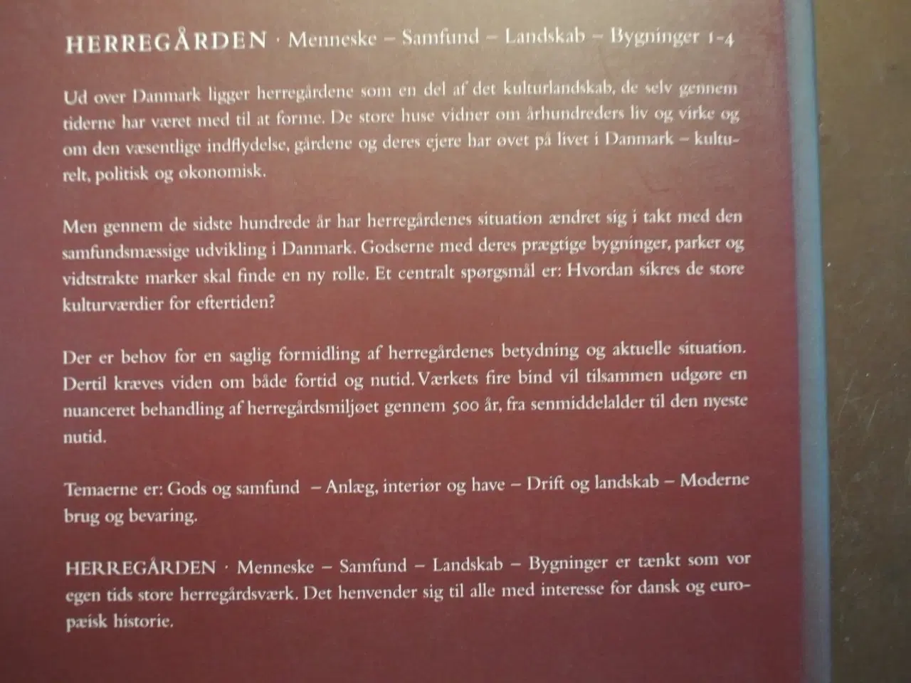 Billede 8 - herregården 1-4. 1. gods og samfund. 2. anlæg, int