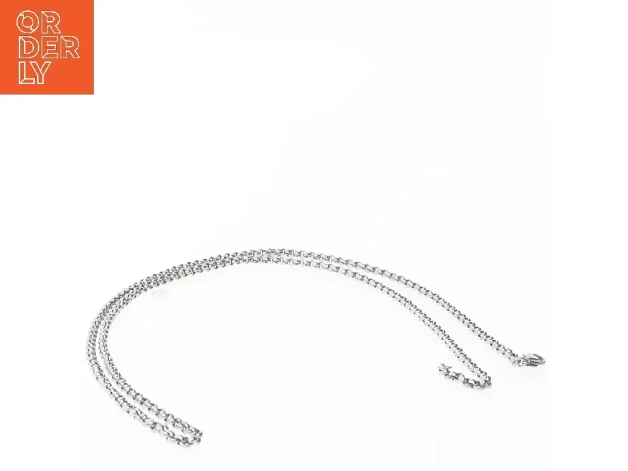 Billede 1 - Sølvfarvet halskæde (str. 60 cm)