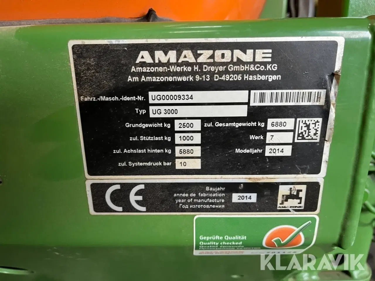 Billede 11 - Marksprøjte Amazone UG 3000 special