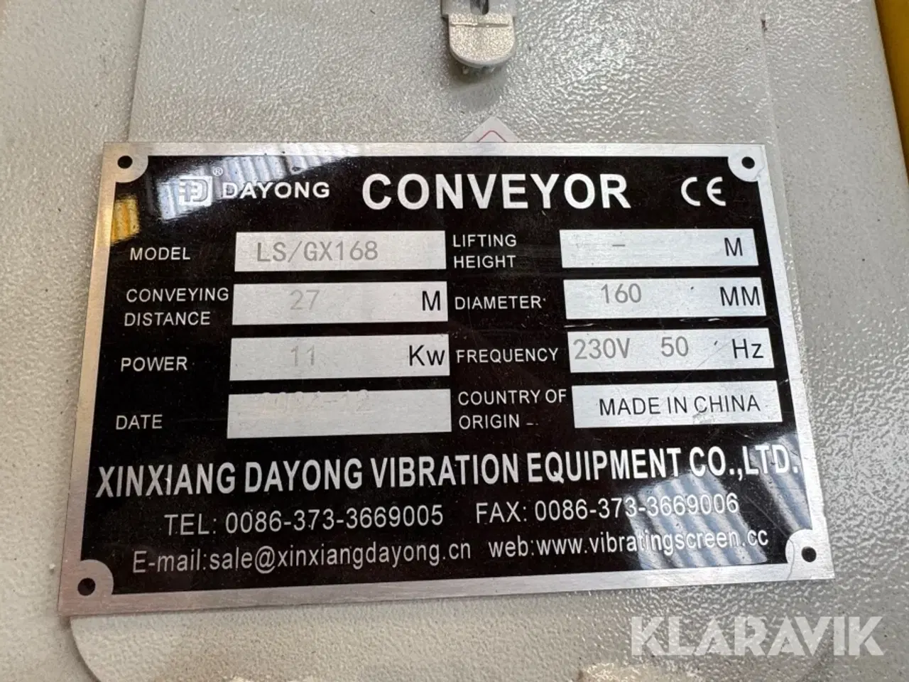 Billede 11 - Snegletransportøranlæg Xinxiang Dayong Vibration Equipment Co. Ltd. LS/GX168