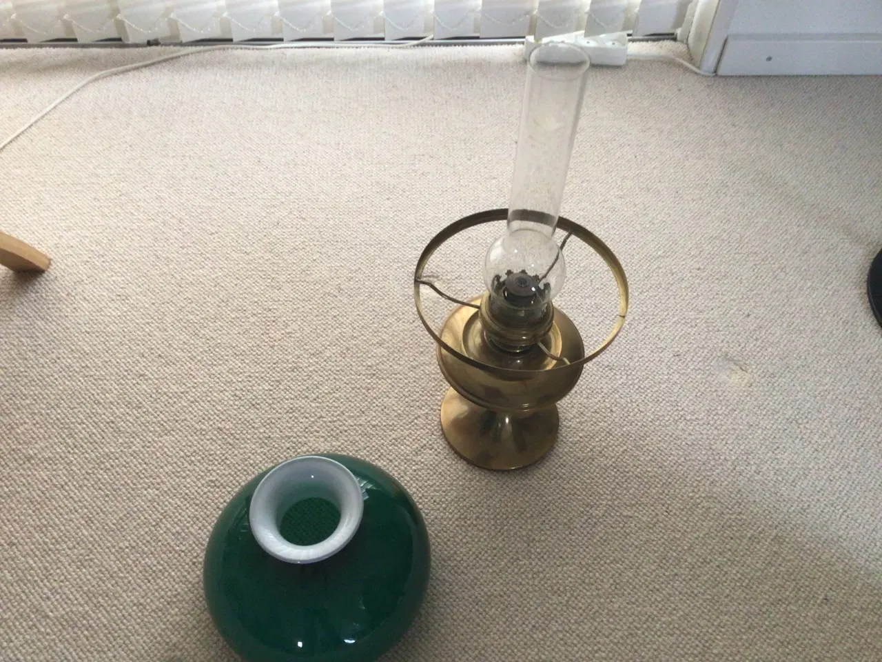 Billede 4 - Gl. Petroleumslampe messing