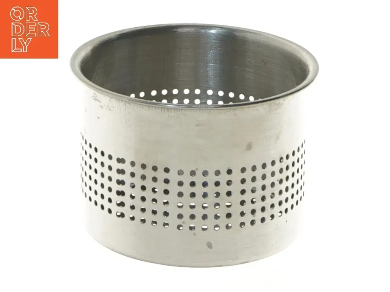 Billede 1 - Metal si med huller (str. Ø 10 cm længde 7 cm)