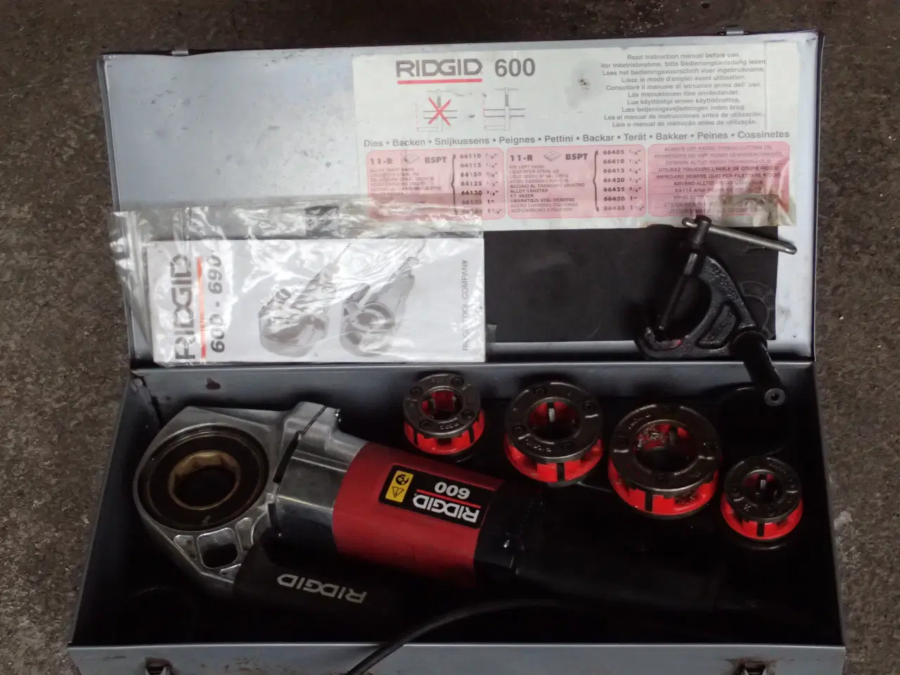 Billede 3 - Ridgid elektrisk rørskærer model 600 med 4 bakker.