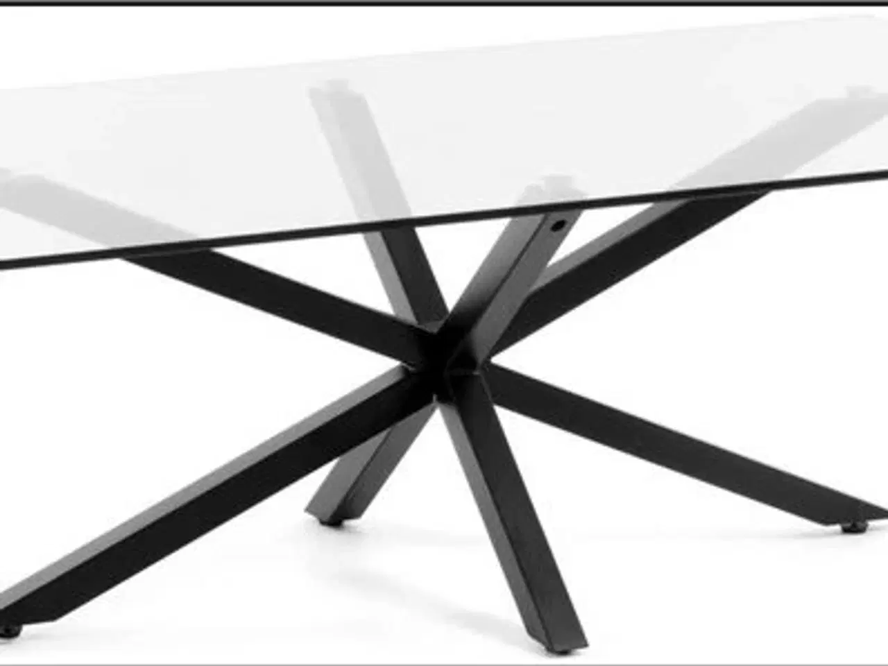 Billede 6 - Sofabord ... NYT ... med glasplade og stålben