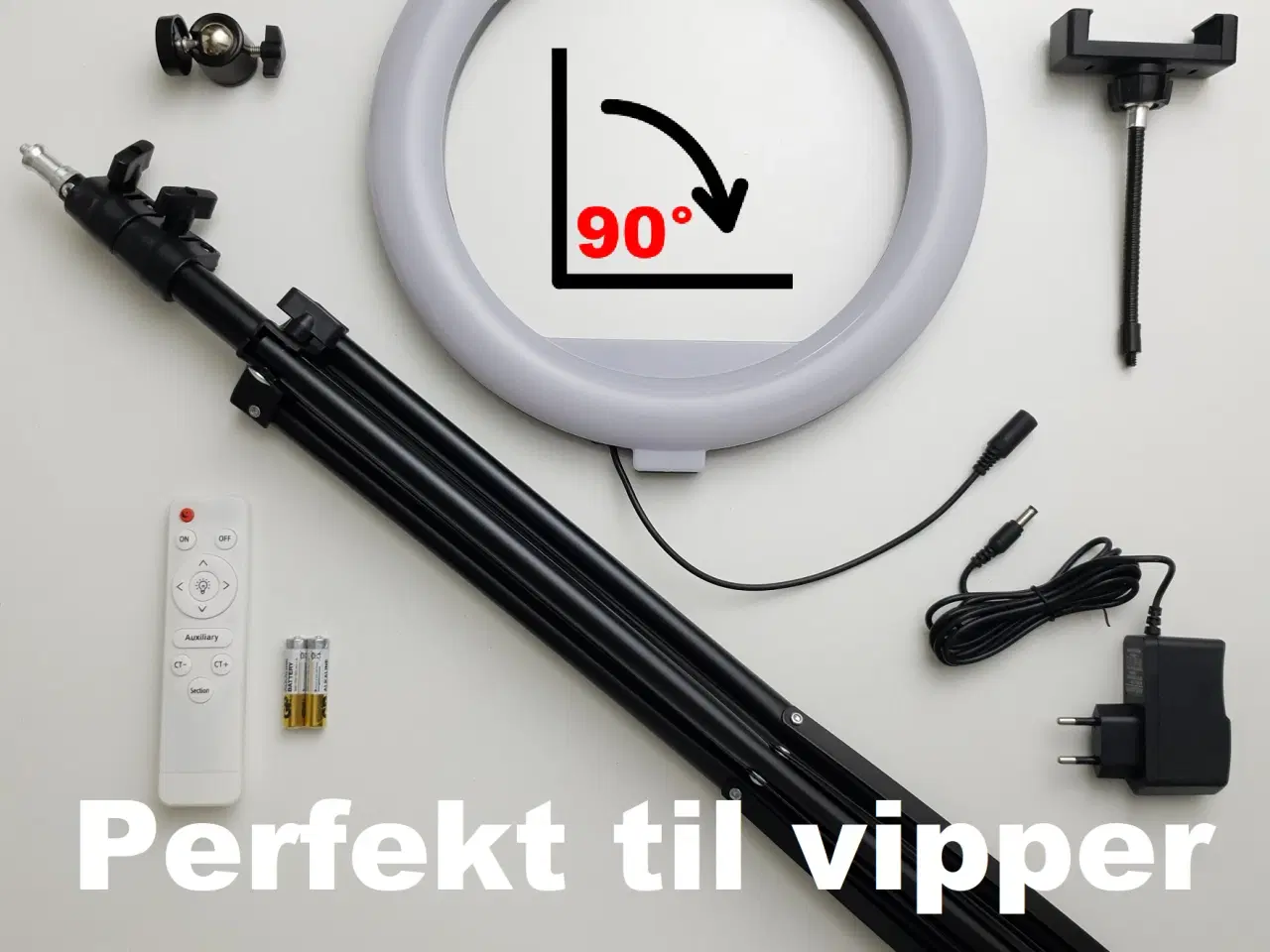 Billede 1 - NY! 70W LED Ring Lampe med Trådløs Fjernbetjening