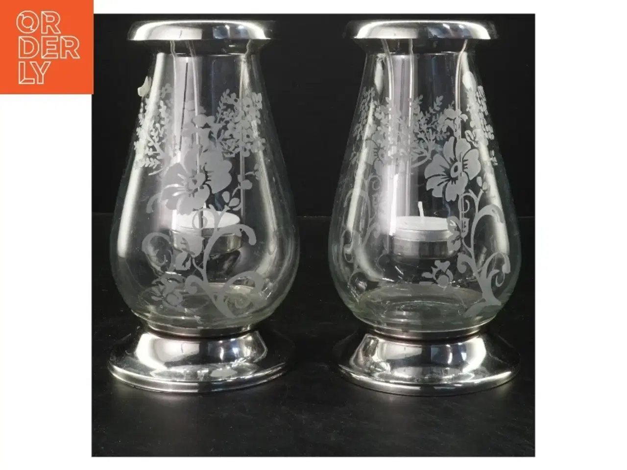 Billede 1 - Glas lysestager (str. 20x10 cm)