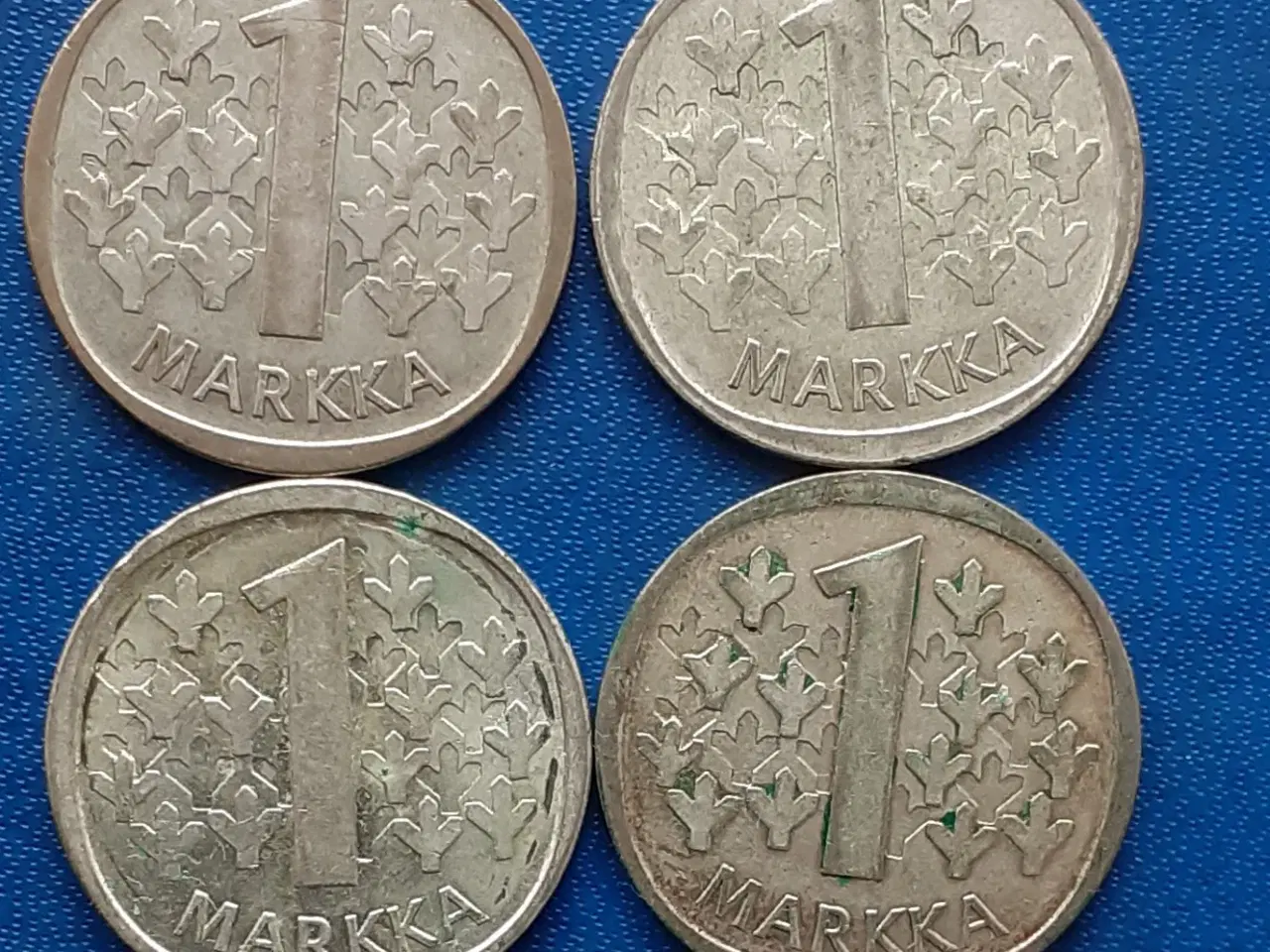 Billede 2 - Finland, 1 marka, 4 forskellige, sølv