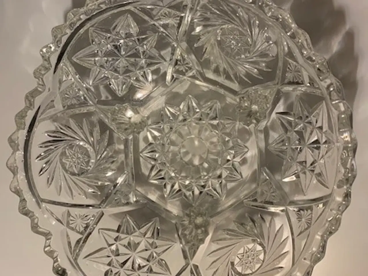 Billede 2 - Krystal skål på 3 fødder, stor - retro