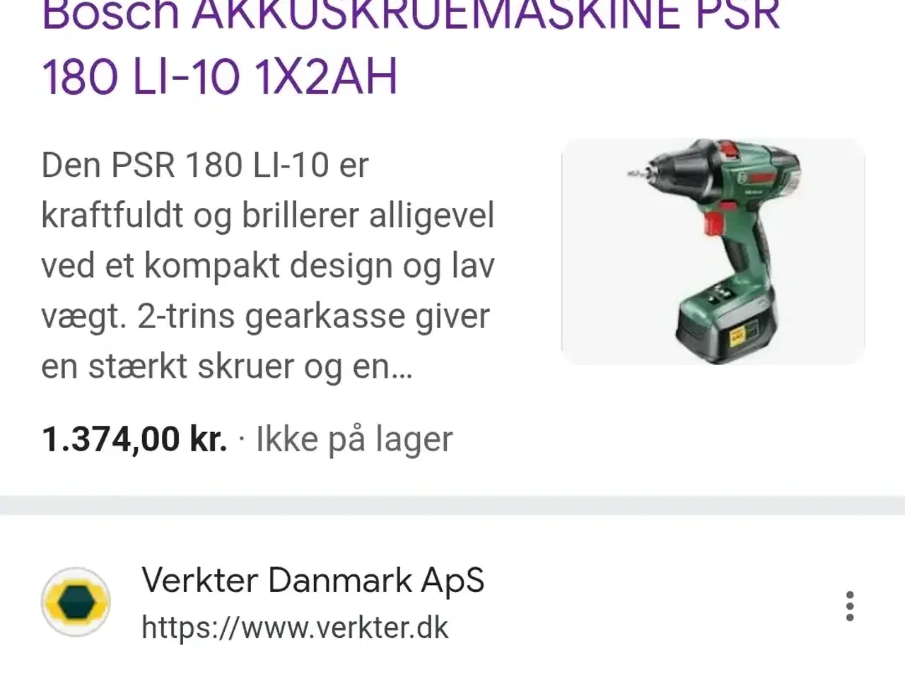 Billede 6 - Bosch skruemaskine - boremaskine