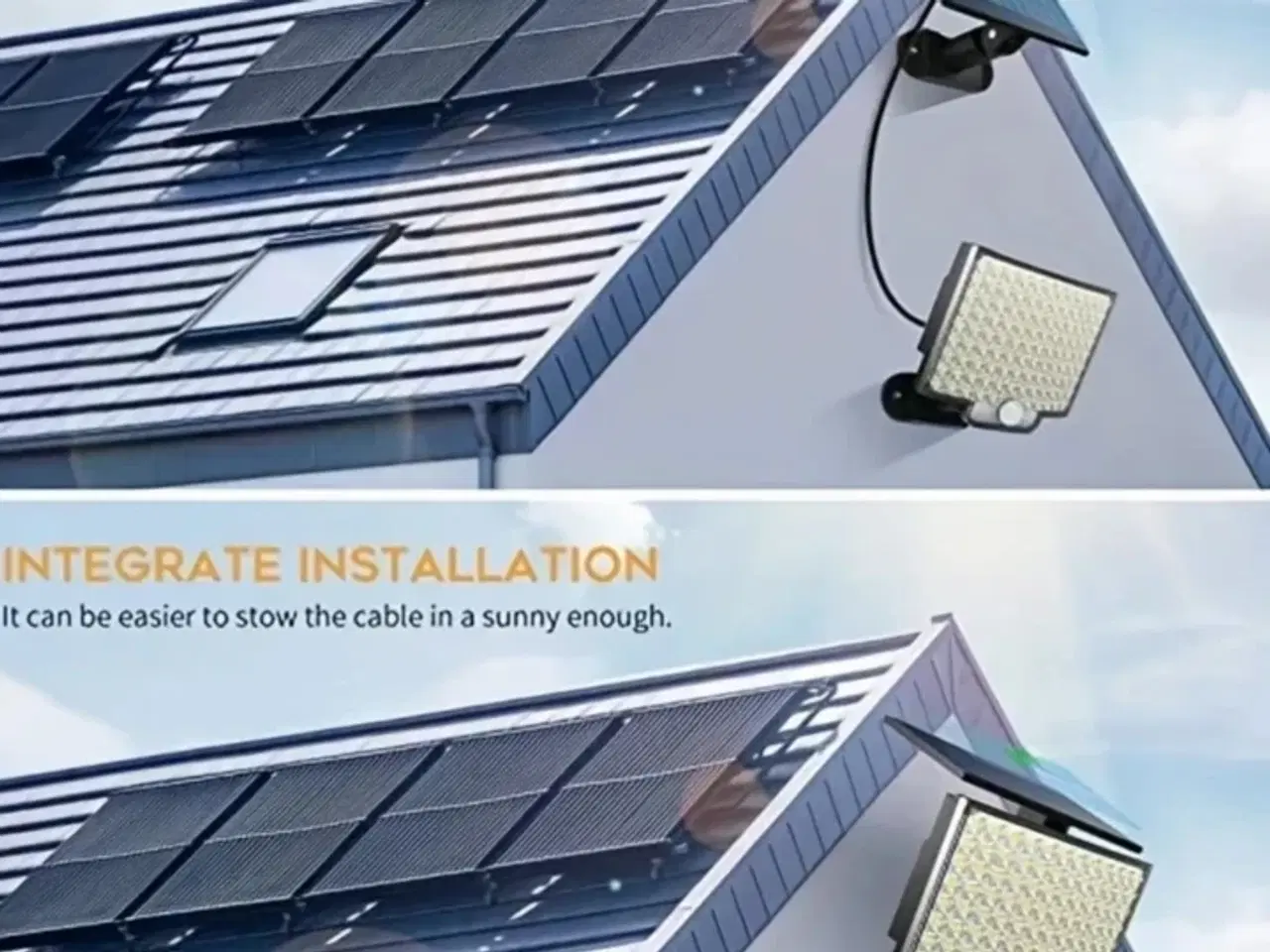 Billede 3 - 2 stk. Solpanel LED-lampe til indkørsler og haver