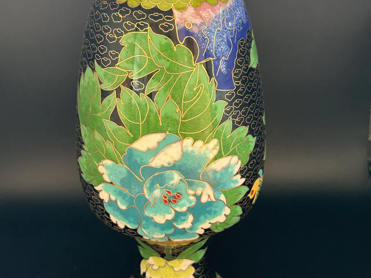 Billede 5 - CLOISONNE vase H 21 cm sælges