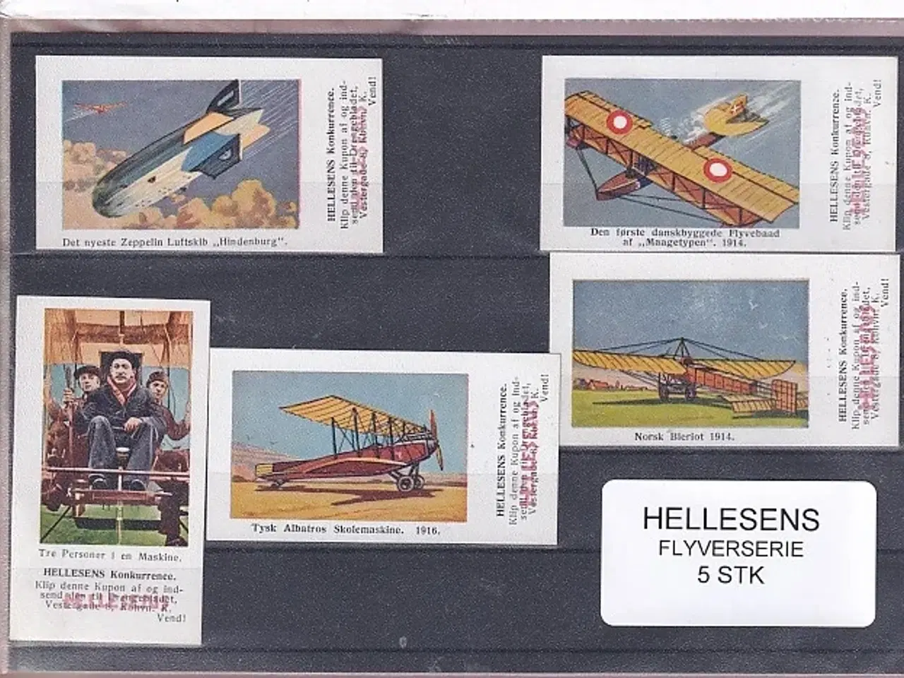 Billede 1 - Hellesens Flyverserie - 5 Stk. mærkater