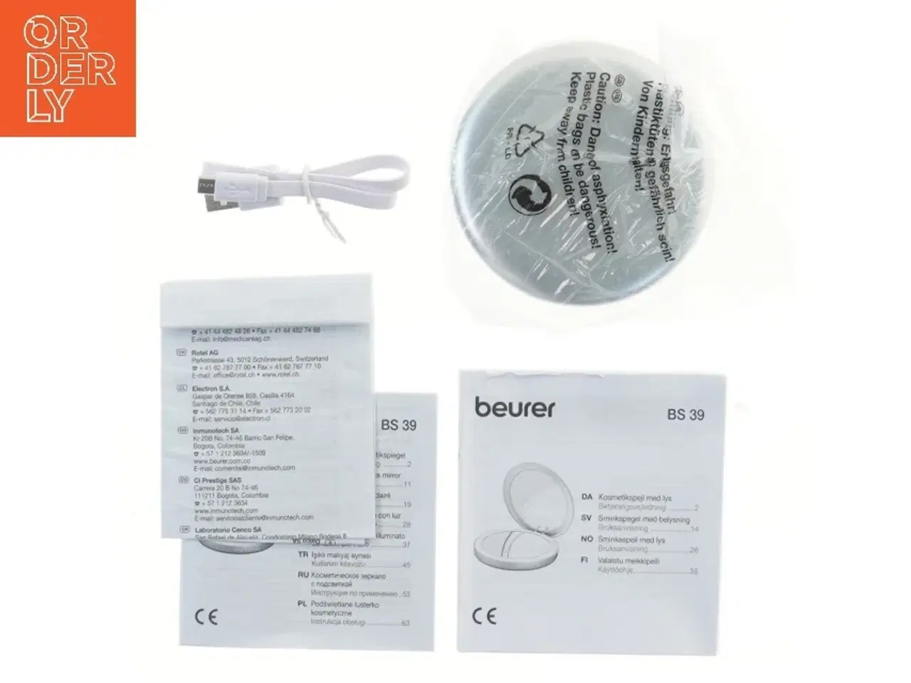 Billede 2 - Belyst kosmetikspejl med powerbank fra Beurer (str. 9,5 cm)