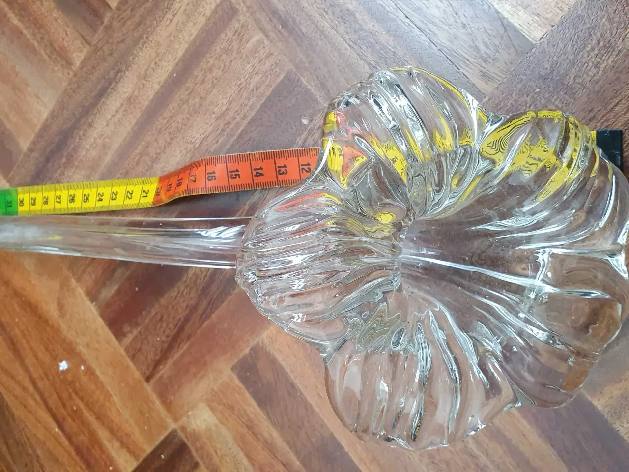 Billede 2 - Stor Liggende glasvase 