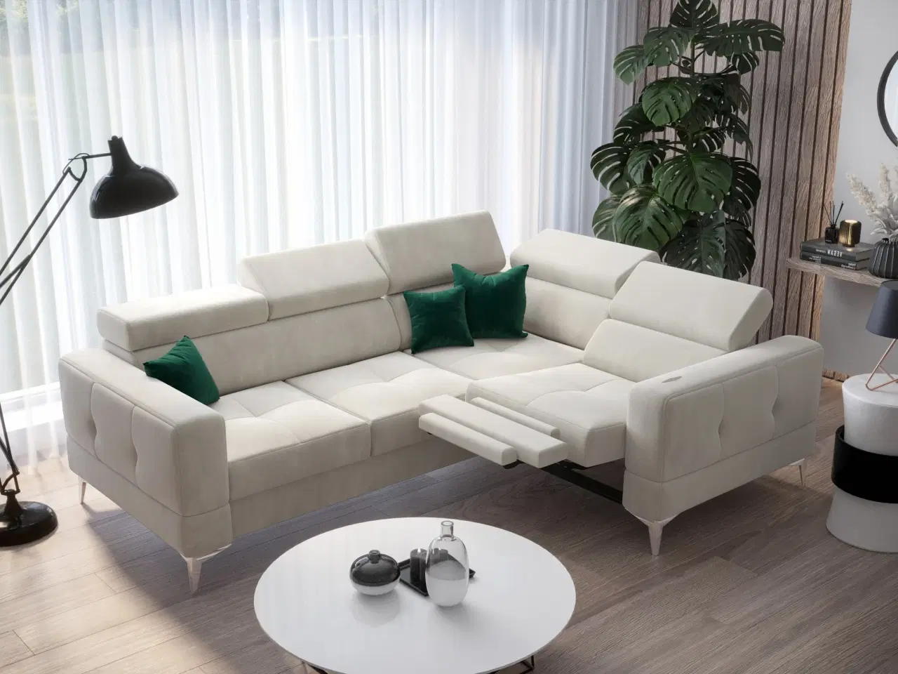 Billede 1 - TUTSEPI RELAX HJØRNESOFA MED SOVEFUNKTION 185X250 FV311 HØJRE