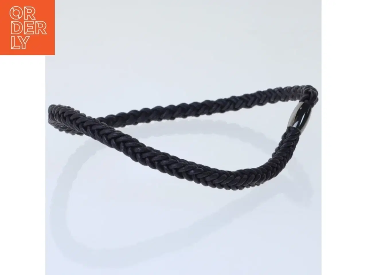 Billede 2 - Flettet læderarmbånd med magnetlås (str. Ø 13 cm)