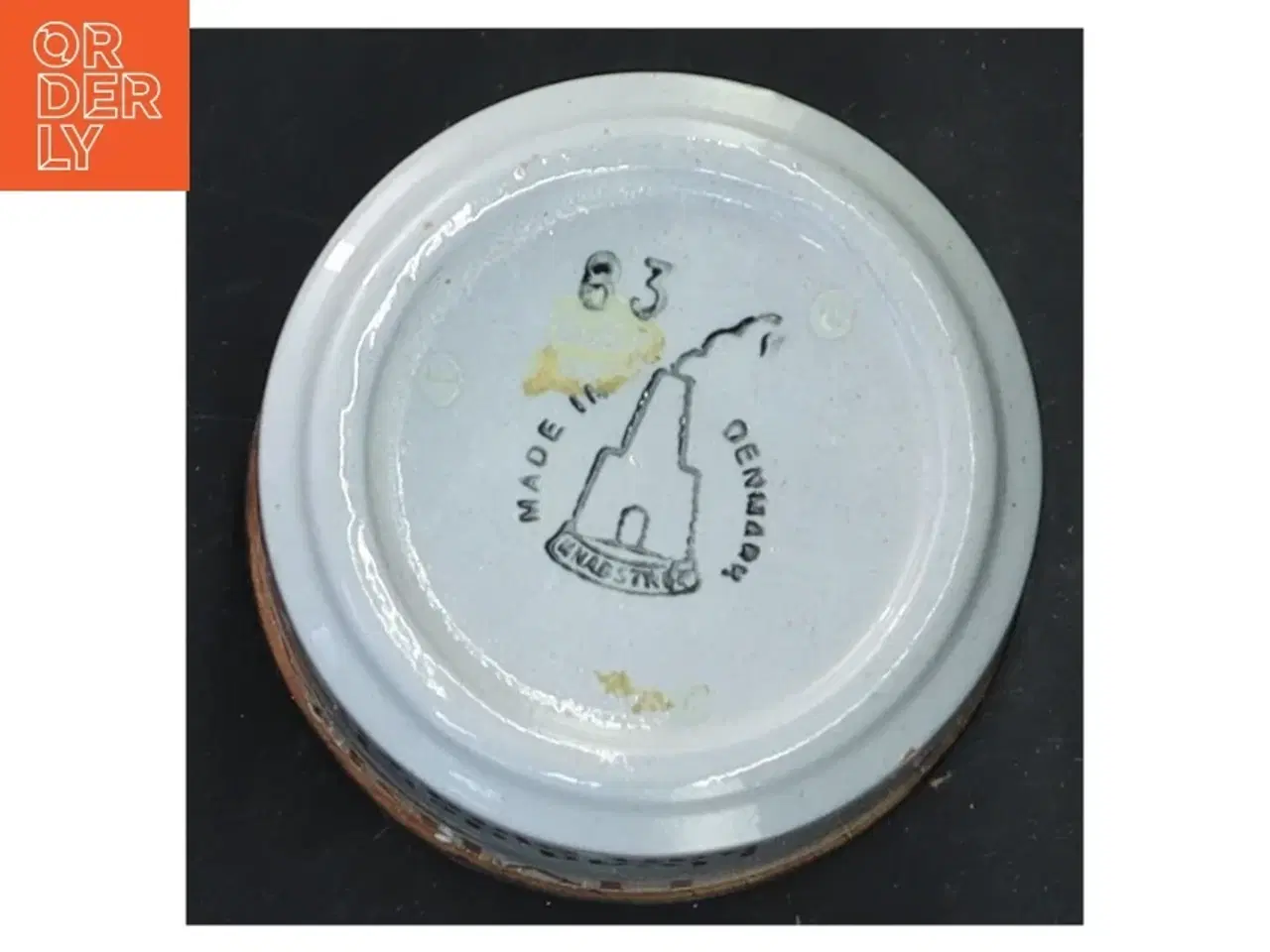 Billede 3 - Knabstrup hvidløgssaltkrukke med låg (str. 7,5x7 cm)