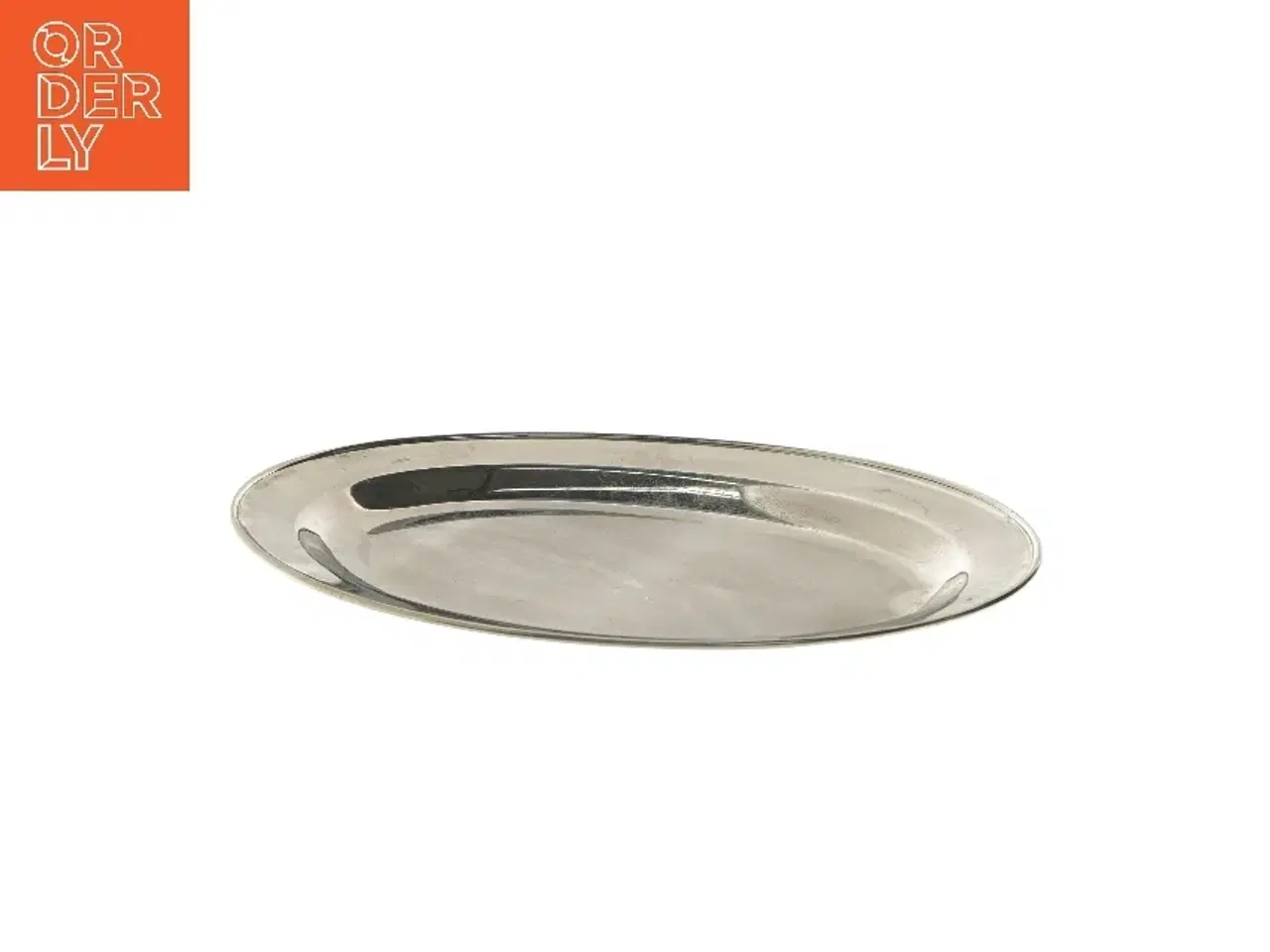 Billede 2 - Ovalt serveringsfad i metal (str. 27,5x40 cm)