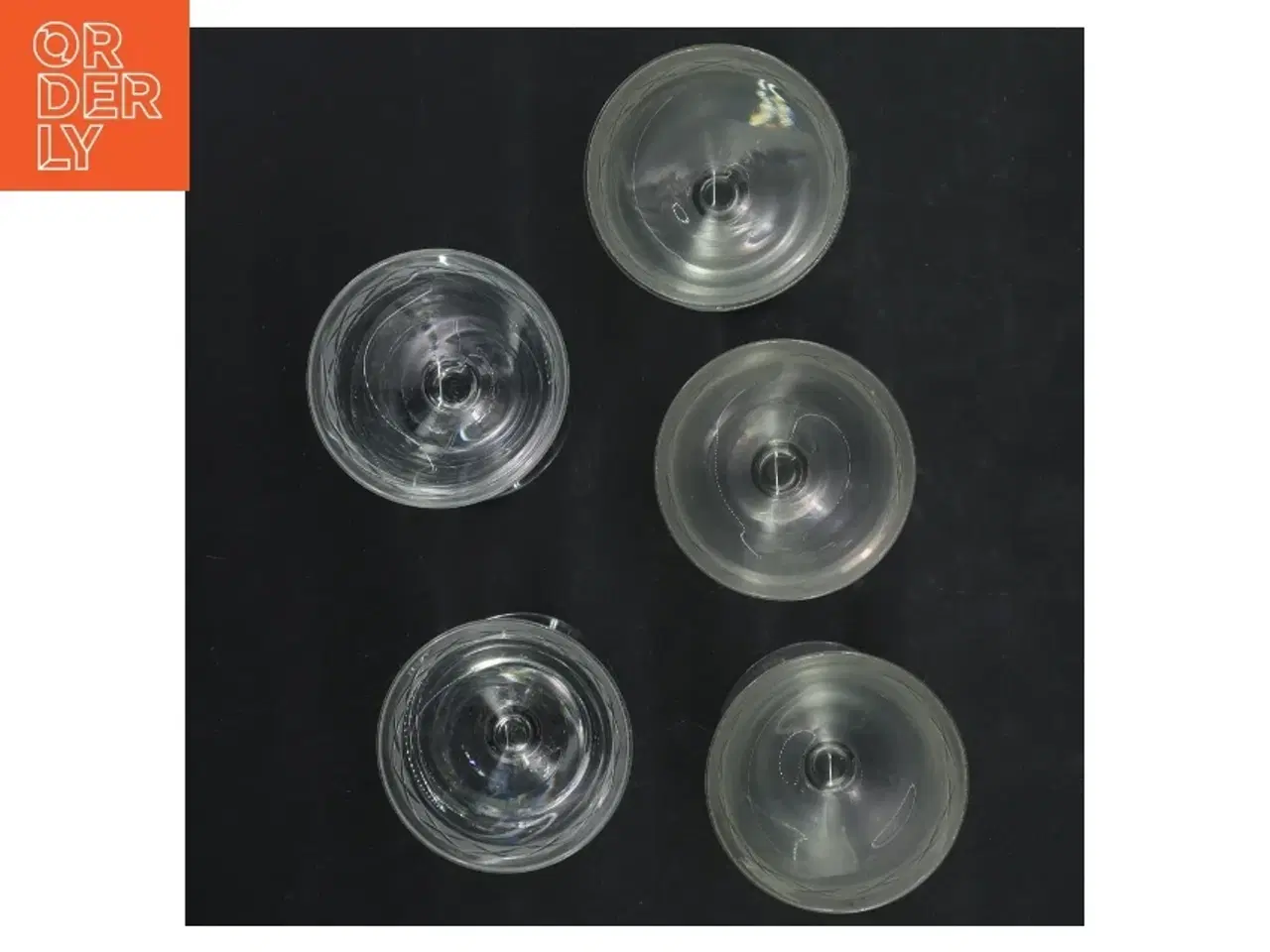 Billede 2 - Sæt af 5 smukke Ejby glas med udskårne mønstre (str. 10x6 cm)