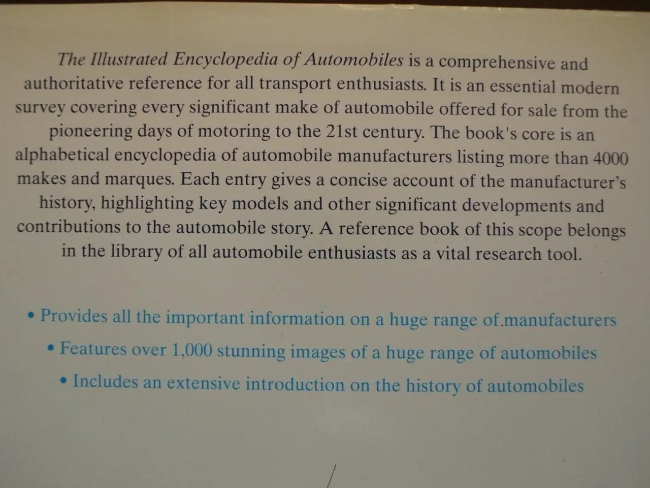 Billede 3 - the illustrated encyclopedia of automobiles, edite