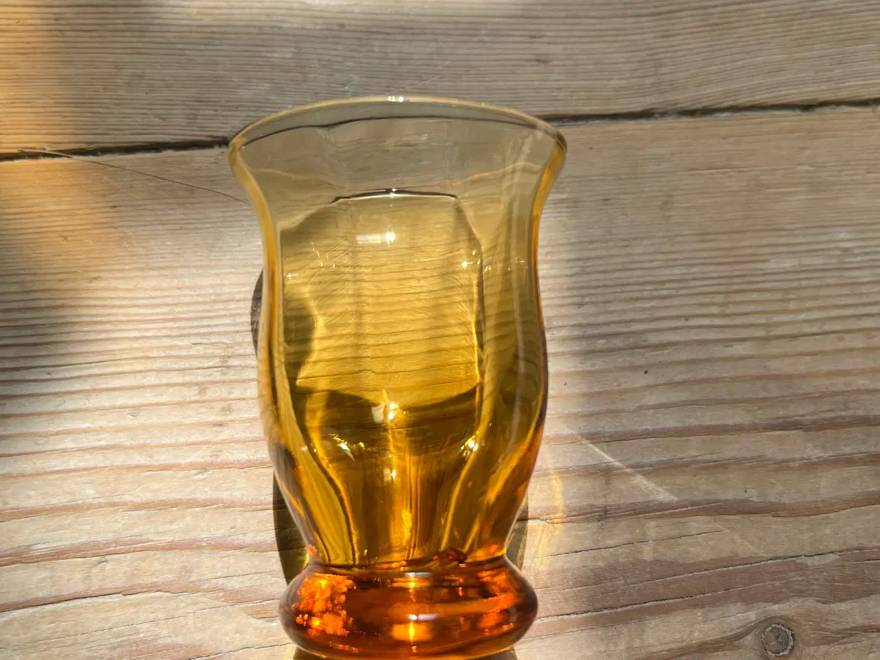 Billede 2 - 6 smukke ravfarvet snapseglas