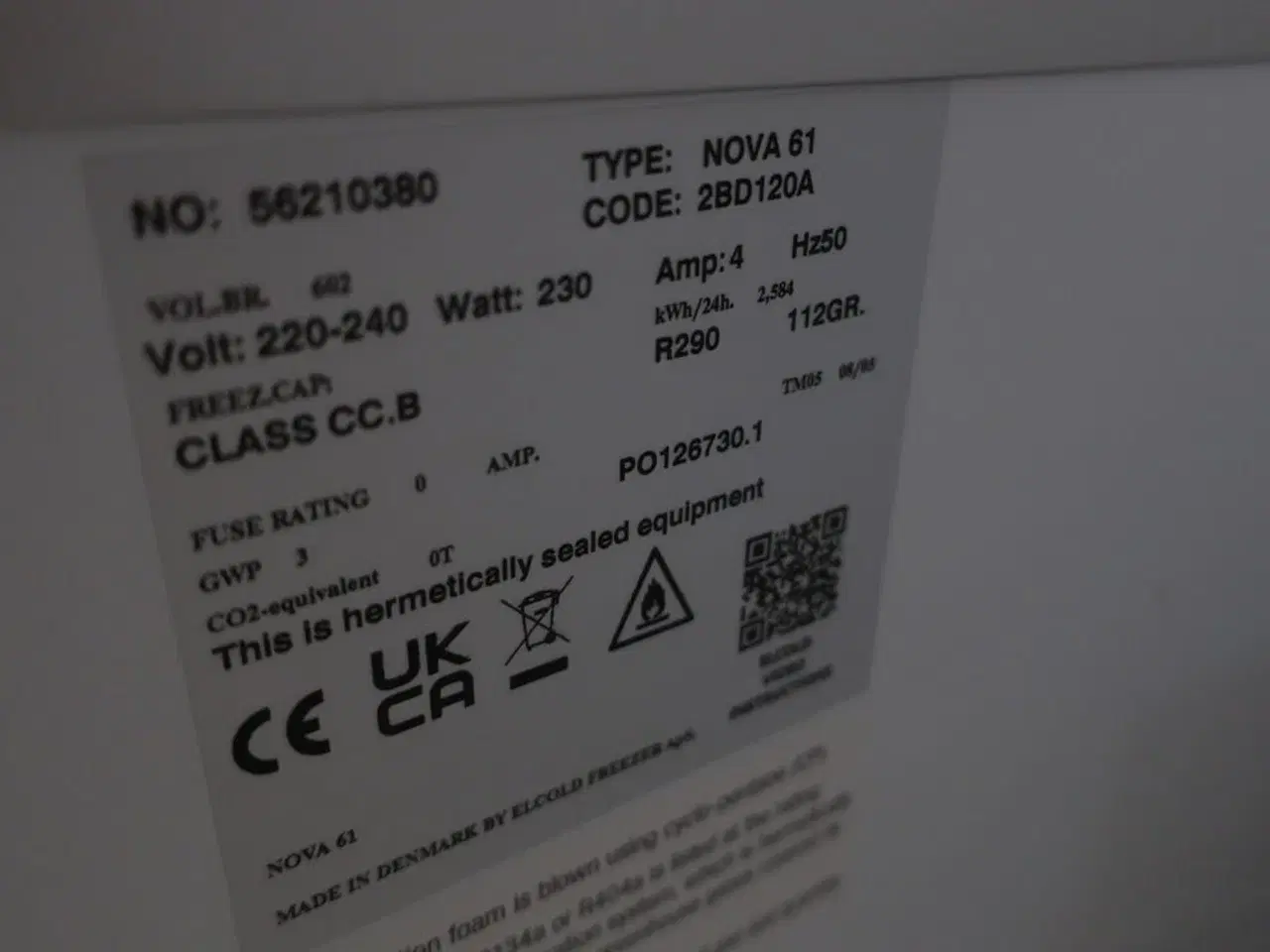 Billede 3 - Kummefryser uden indhold ELCOLD Nova 61