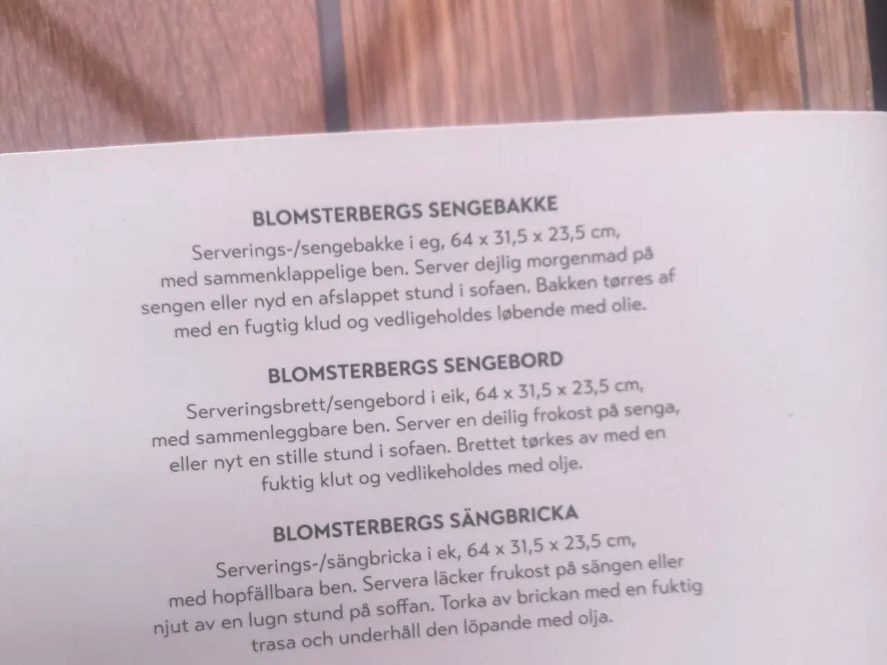 Billede 3 - Sengebakke til morgenmad på sengen