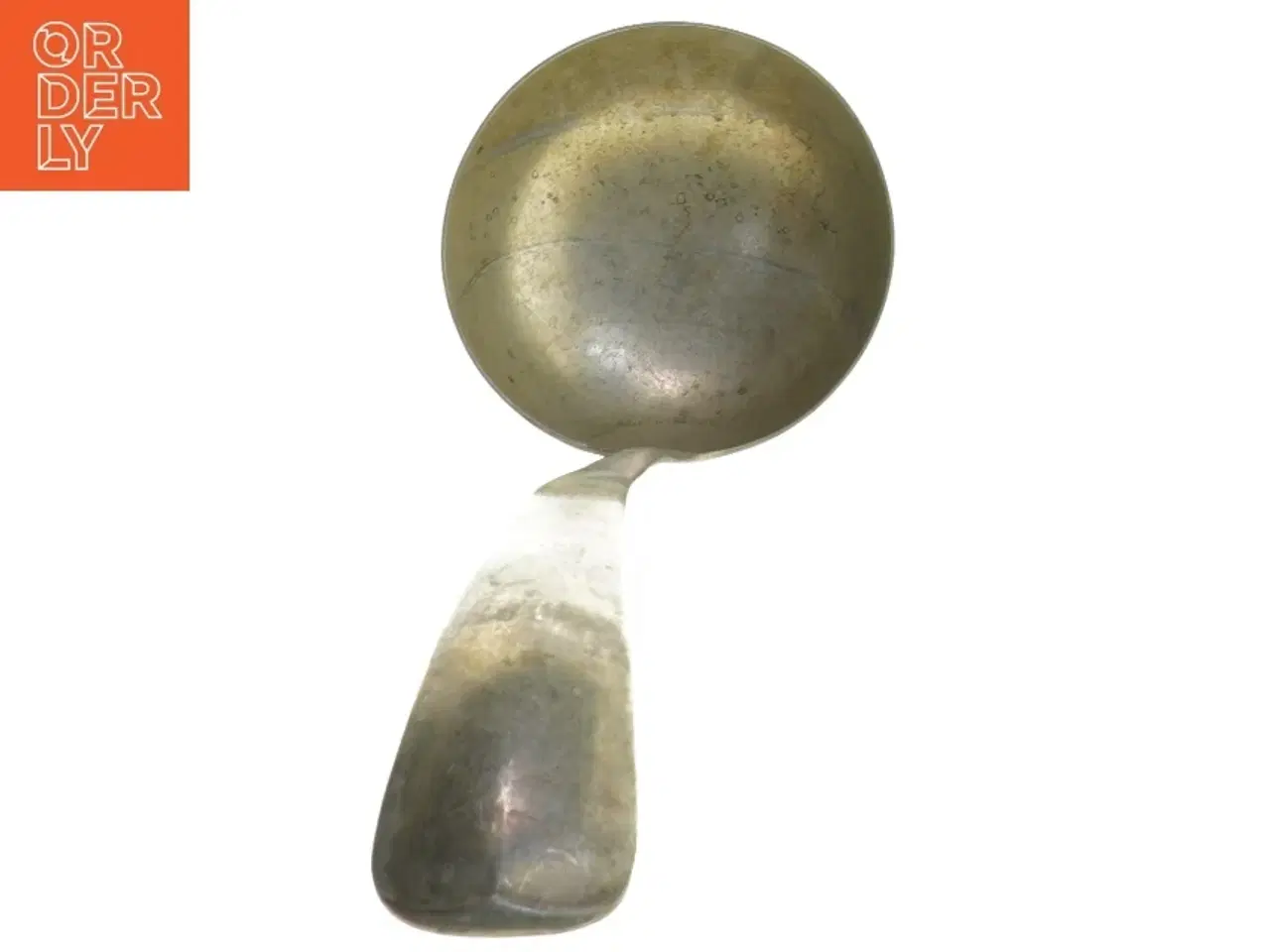 Billede 3 - Langskaftet sølv suppe ske / øse (str. 31 cm)