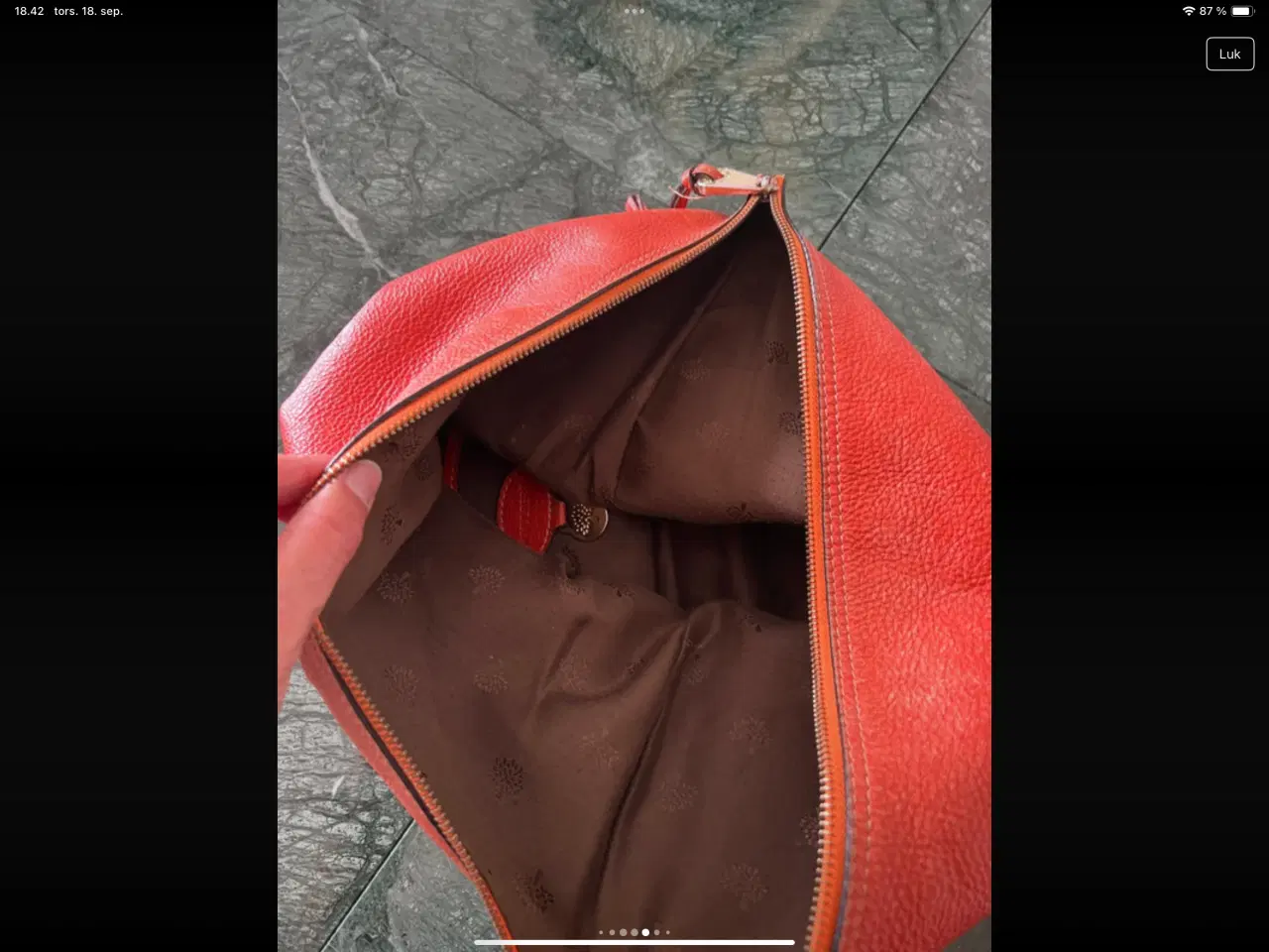 Billede 6 - Flot Orange Mulberry taske.