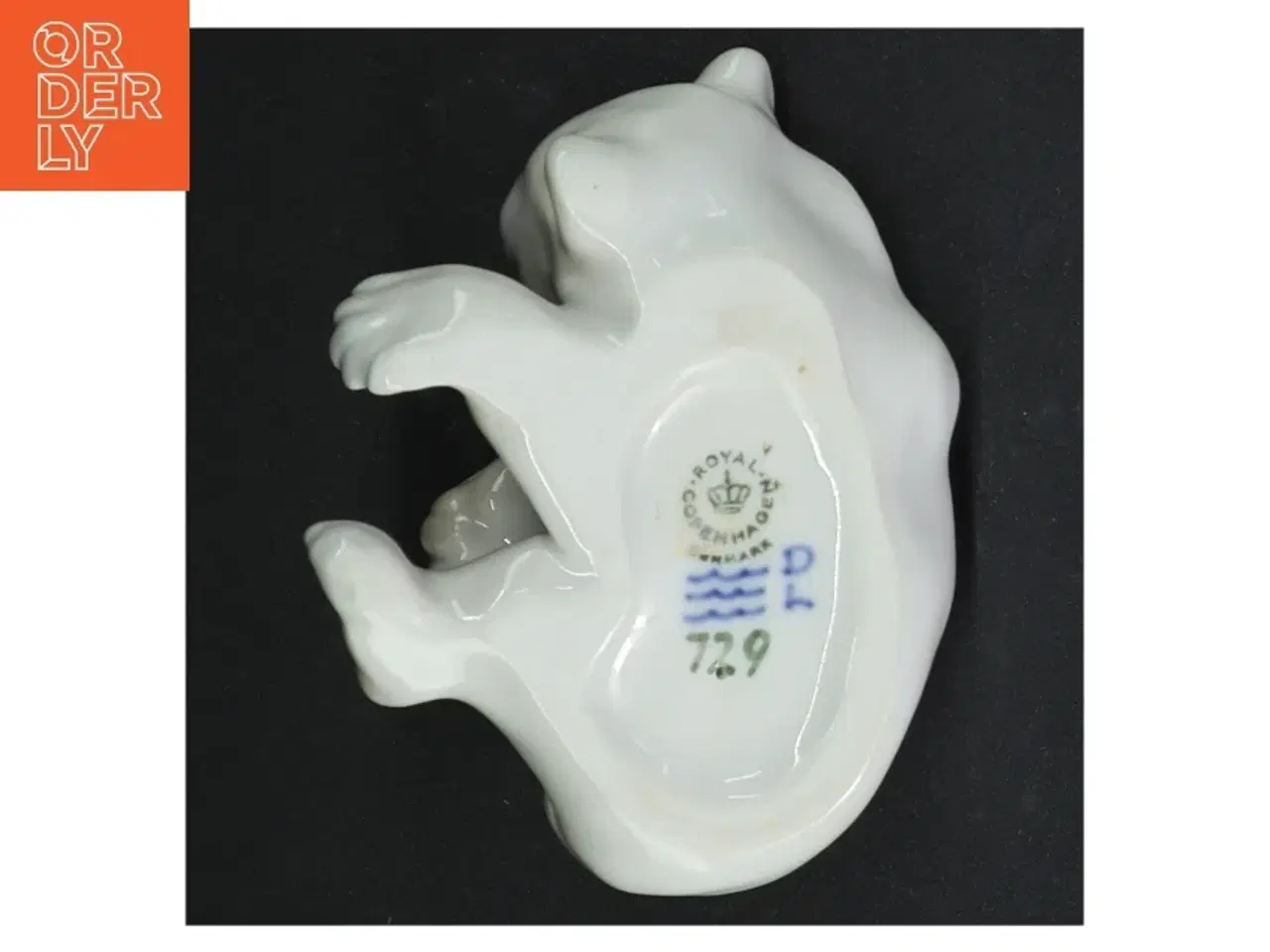 Billede 2 - Porcelænsfigur af legende isbjørneunge 729 fra Royal Copenhagen (str. 10 cm)