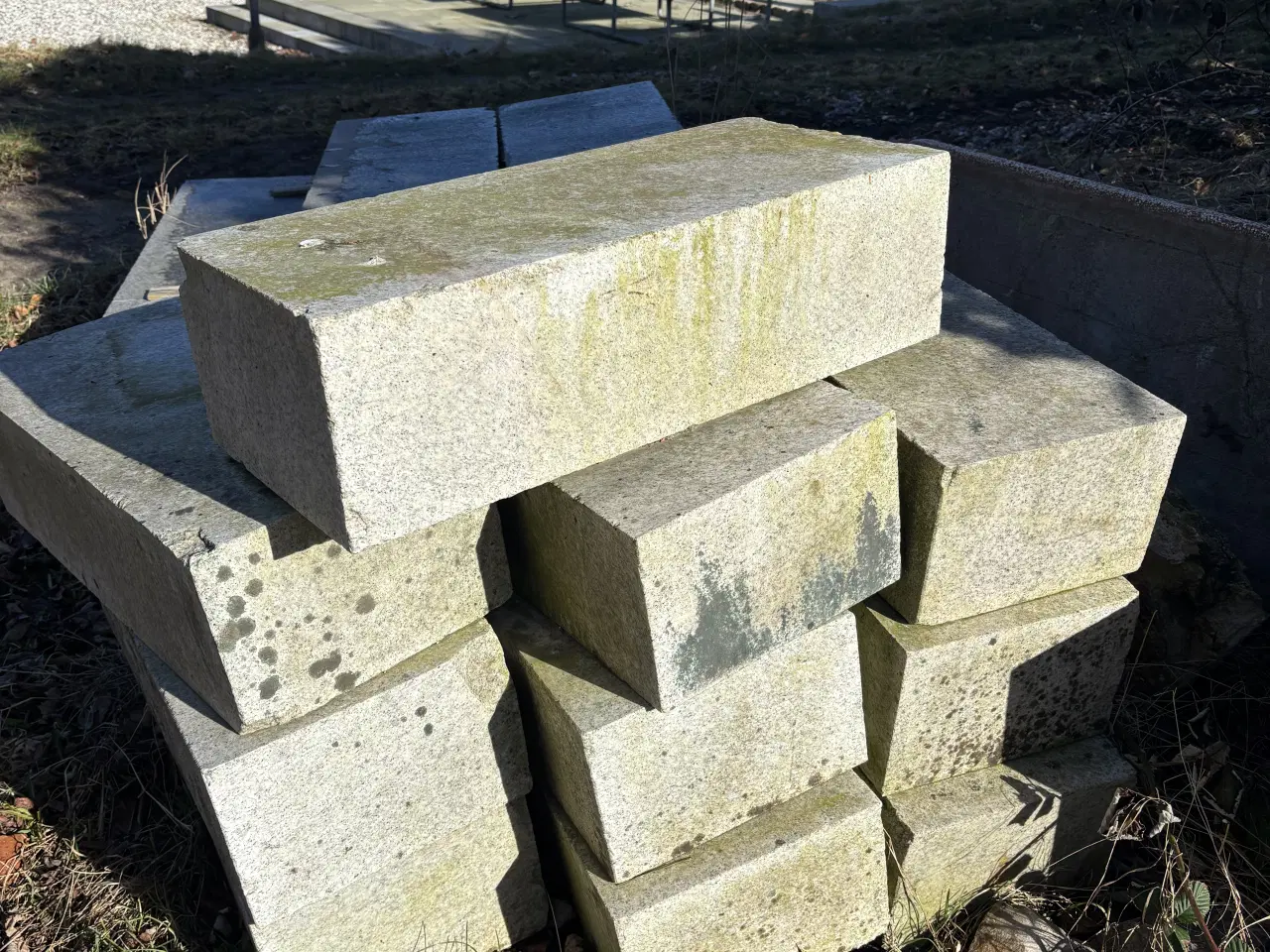 Billede 1 - Hvide granit trin - 19x70x30cm. Gode til trappe/ha