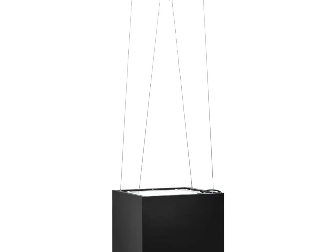 Billede 3 - Hængende ø-emhætte med touchsensor LCD 37 cm pulverlakeret stål