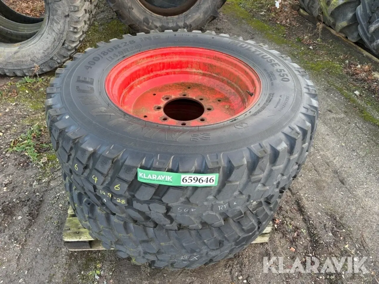 Billede 1 - Landbrugsdæk Alliance 400/80R28 2 styk