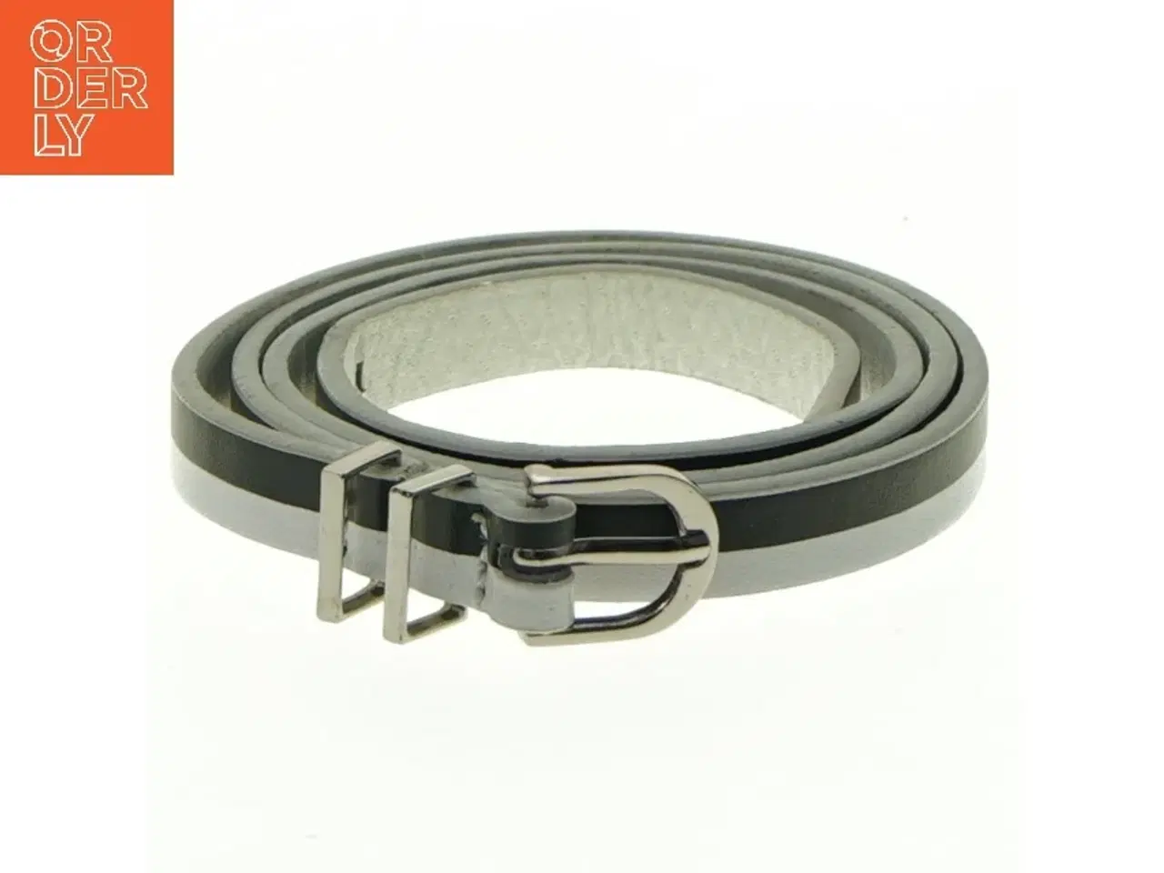 Billede 1 - Læderbælte (str. Længde. 80 cm. brede. 1 cm)