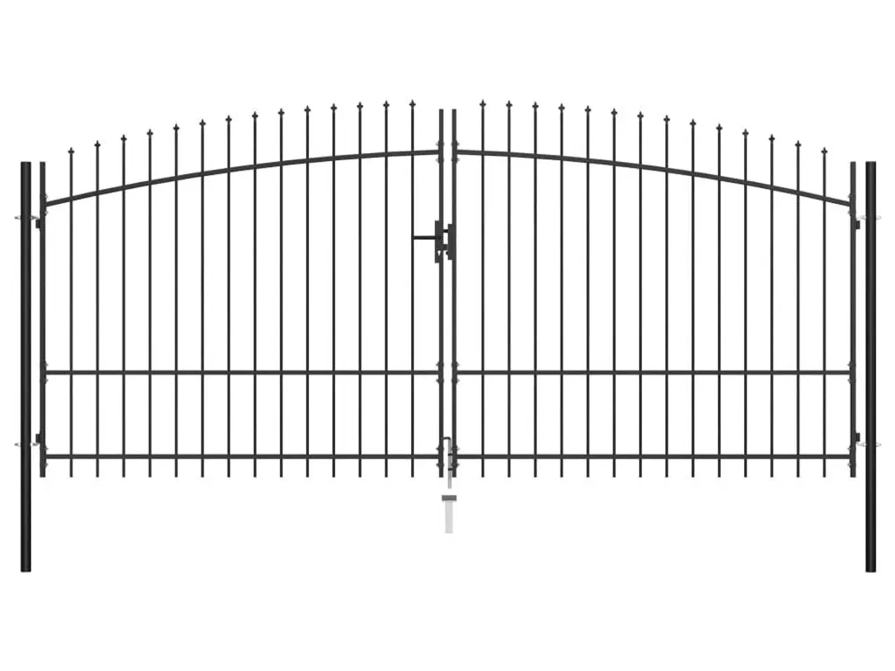 Billede 1 - Dobbelt hegnslåge med spydtop 400 x 225 cm