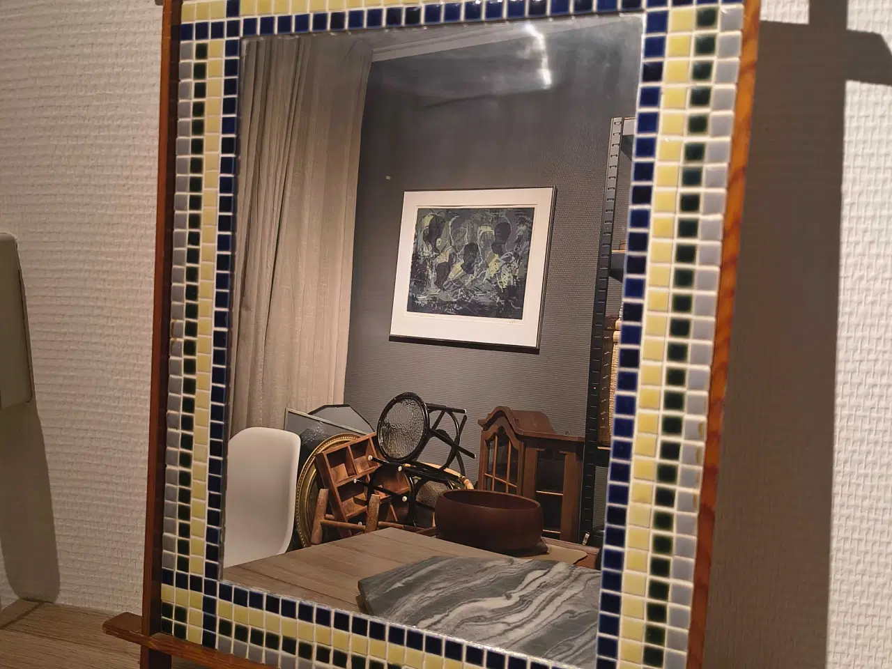 Billede 2 - Vintage spejl med mosaik