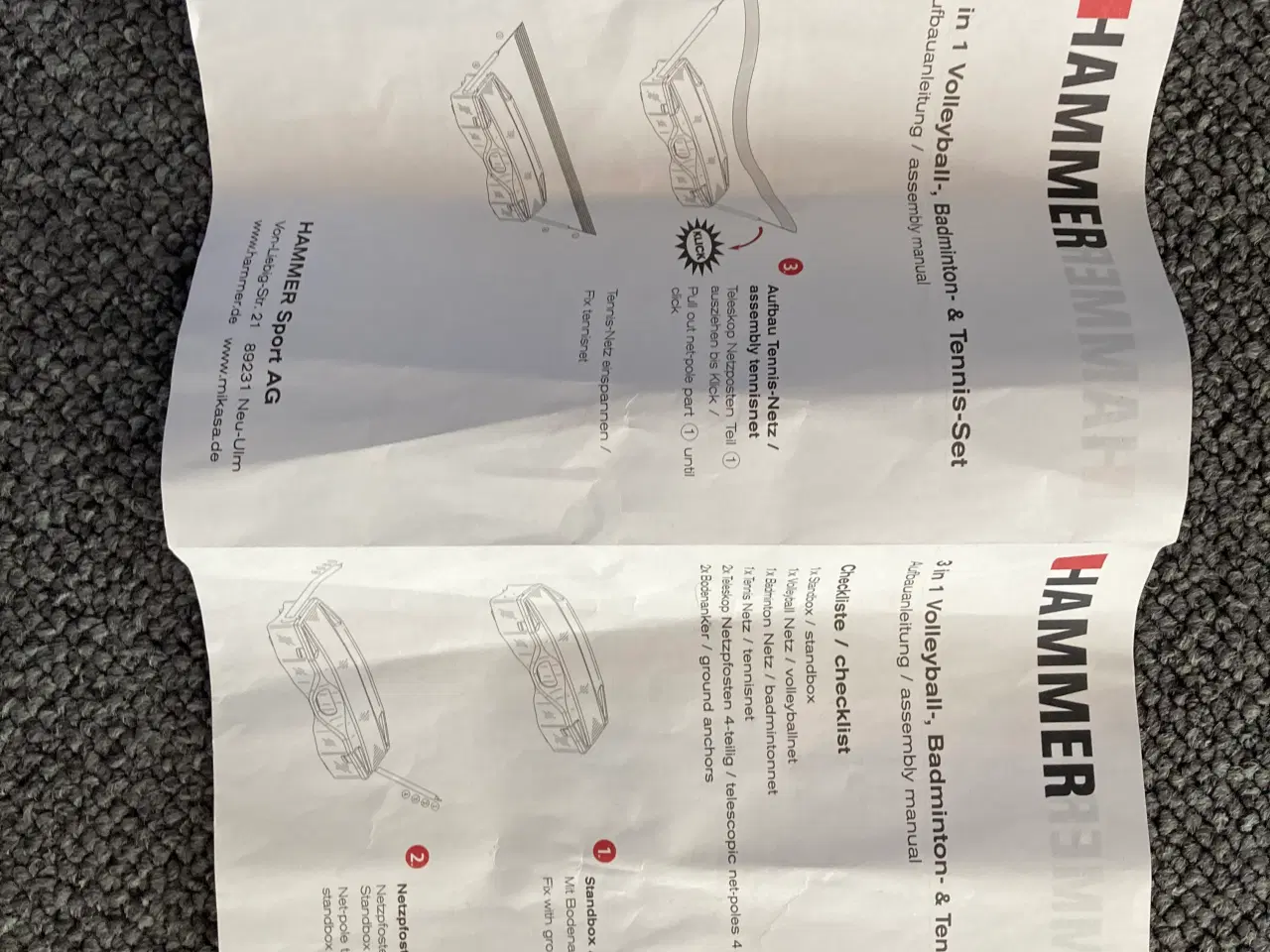 Billede 4 - Volleyball-, badminton- og tennissættet fra Hammer