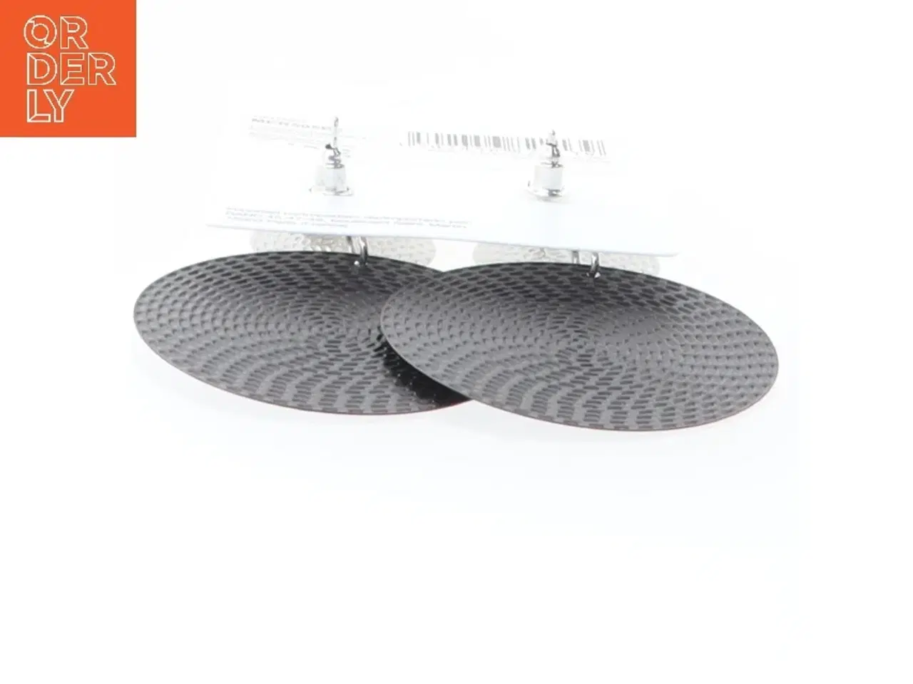 Billede 2 - Øreringe i sort og hvid (str. 4 cm)