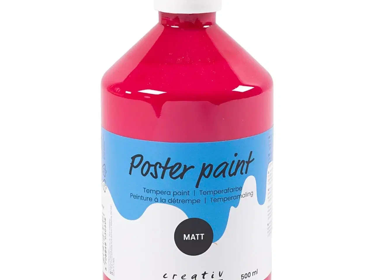Billede 1 - Temperamaling Mat - Primær Rød, 500ml