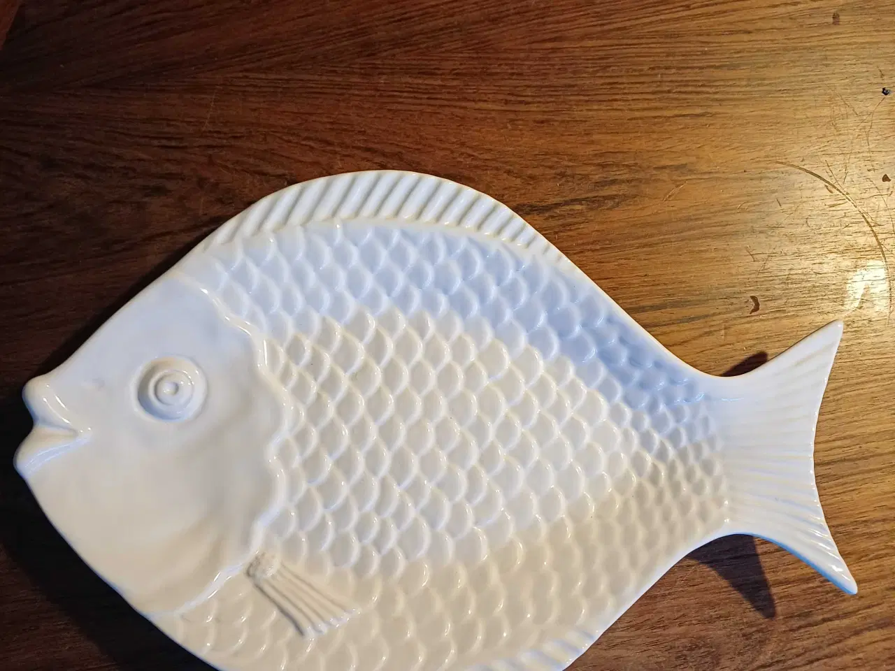 Billede 2 - Hvidt porcelæn fiske fad