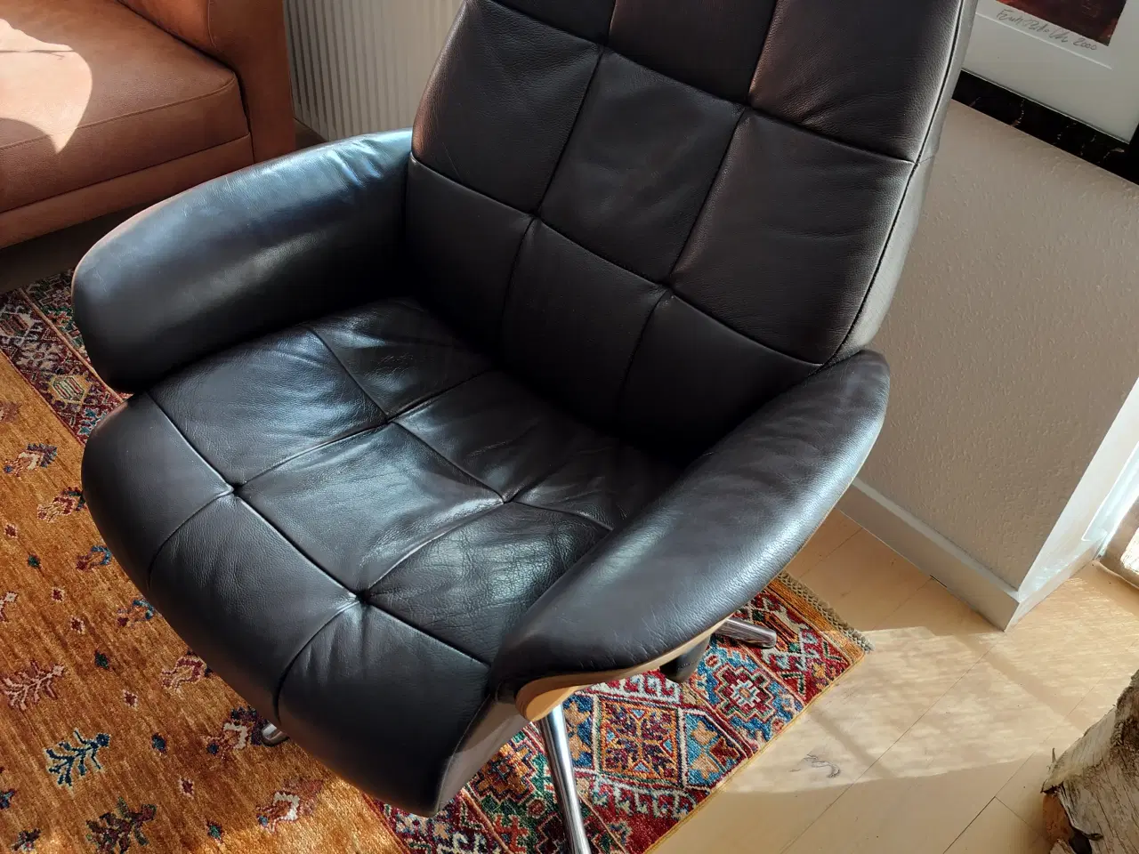 Billede 3 - Læder lænestol 