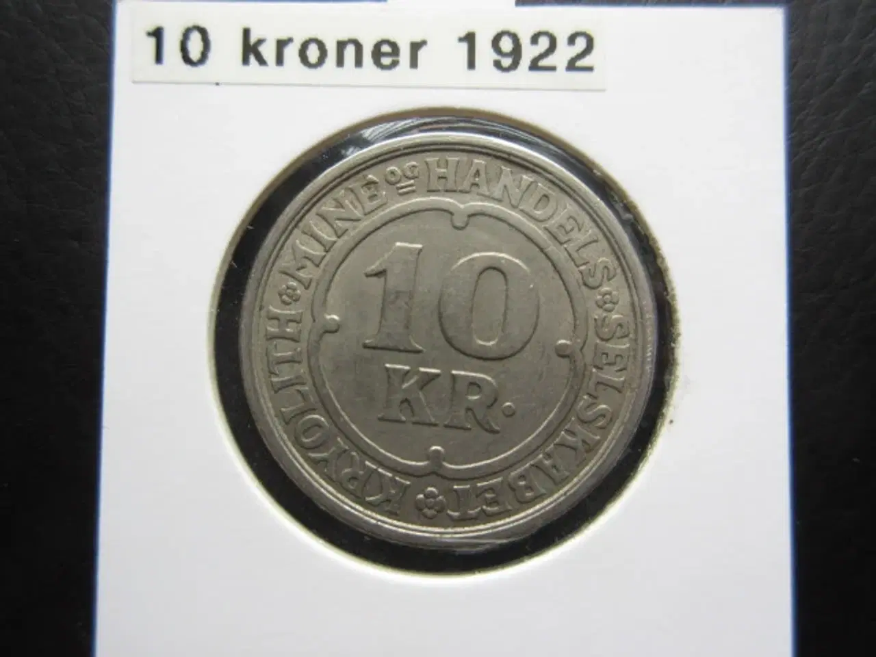 Billede 1 - Grønland 10 kroner 1922 Kryolith pæn