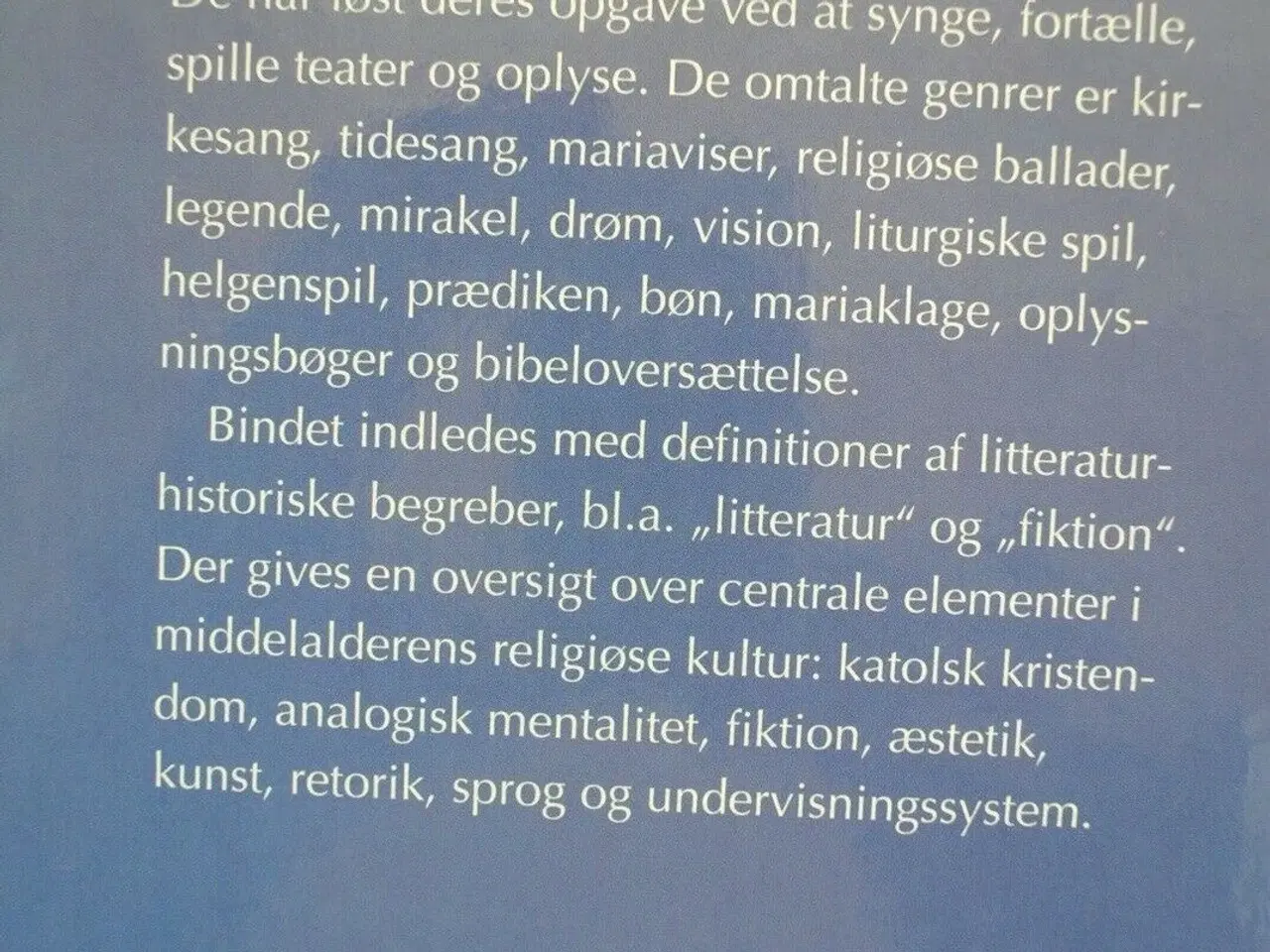 Billede 2 - dansk litteratur middelalder 1-2. 1 - religiøs lit