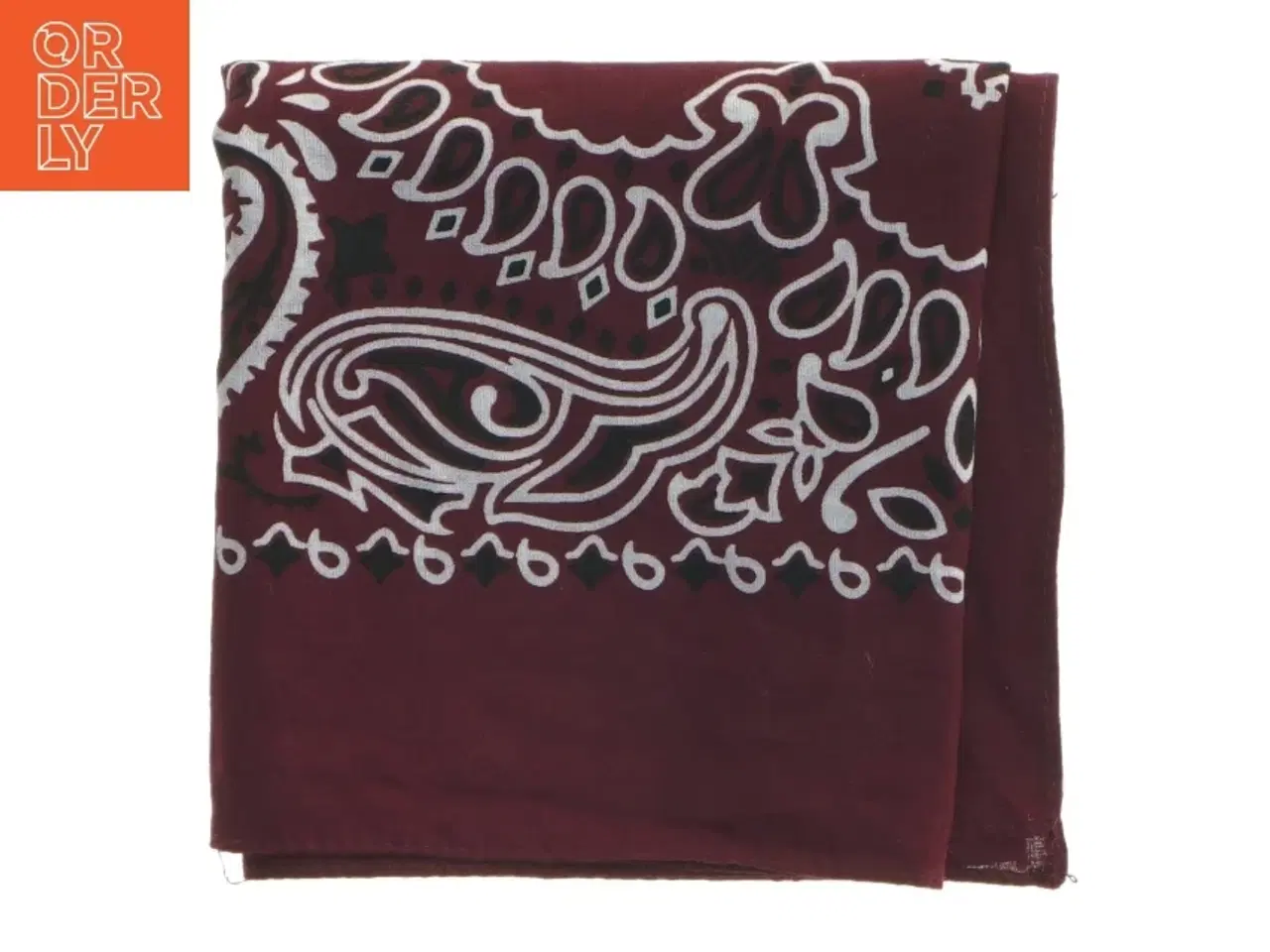 Billede 1 - Bordeaux bandana tørklæde med paisley mønster fra Cody James (str. 55x53 cm)
