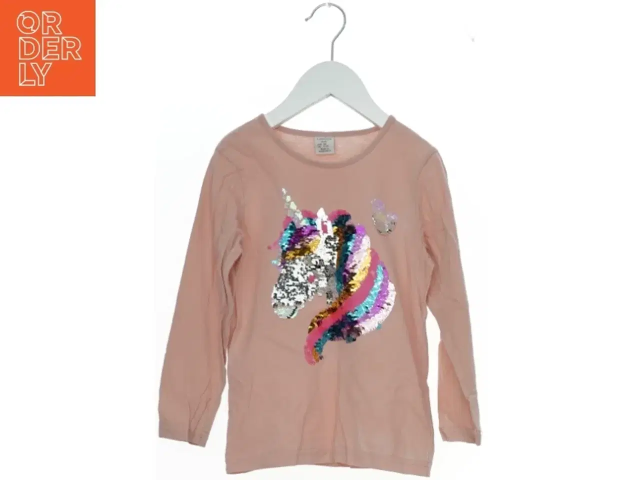 Billede 1 - Langærmet t-shirt med enhjørning fra Lindex (str. 110)