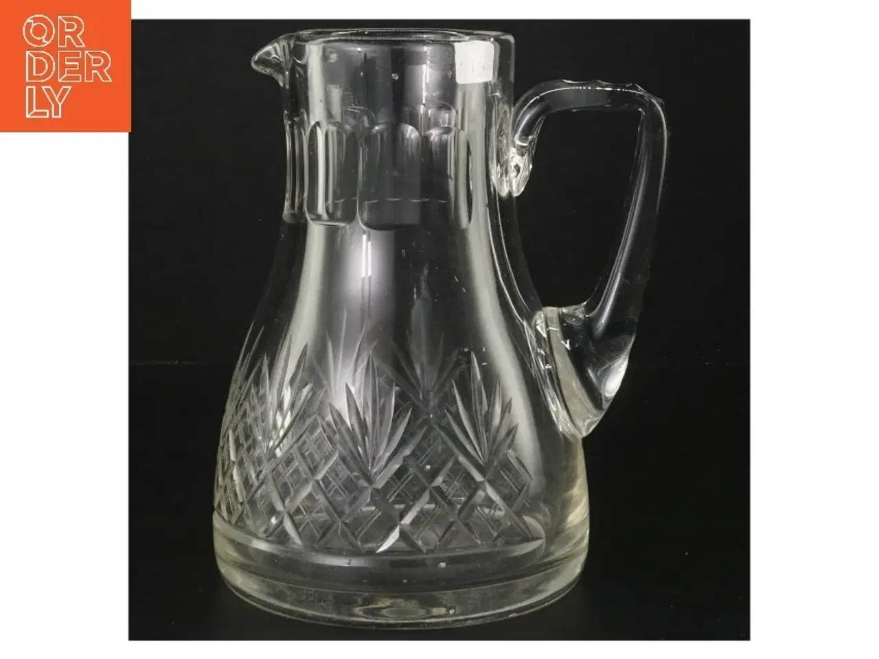 Billede 1 - Gammel Glaskande med mønster (str. 17 cm)