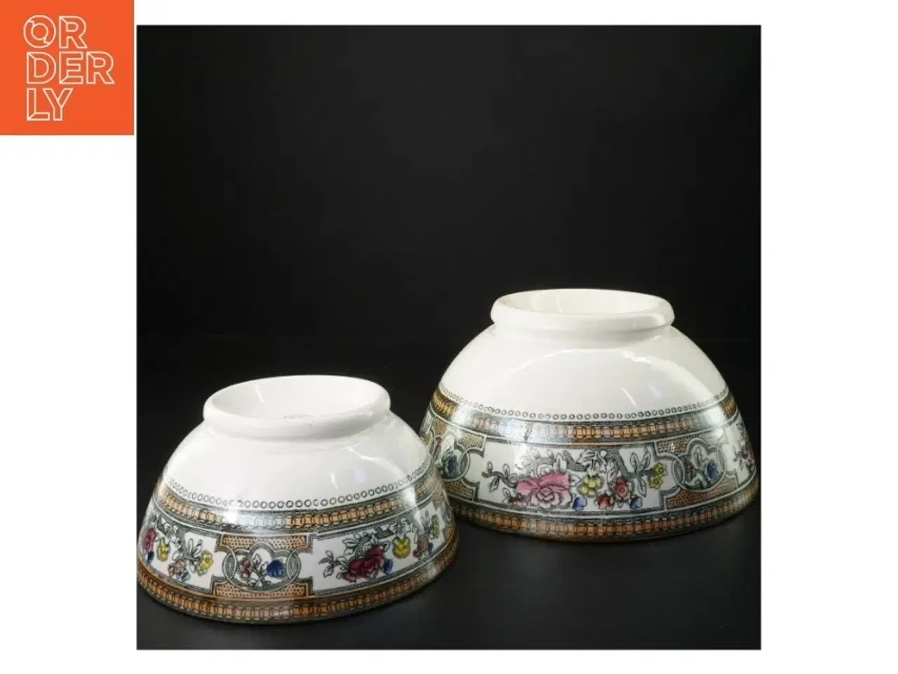 Billede 2 - Porcelænskåle med blomstermotiv